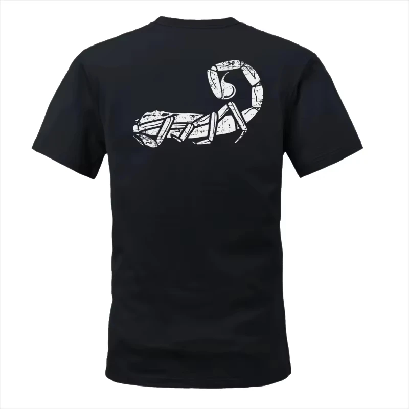 2026 American Classic Scorpion Pattern Army Fan Tactical T-shirt Fitness Training Uniform Cotton Men's Round Neck Short Sleeve