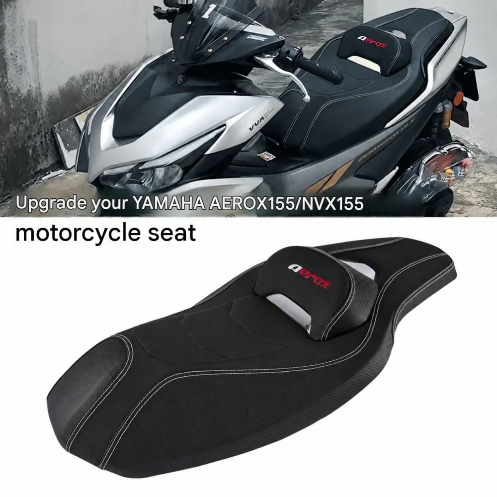 For Yamaha AEROX155 NVX155 2017‑2026 Upgraded Motorcycle Saddle, Thick Padding All‑Season Daily Riding Seat Mod Accessories