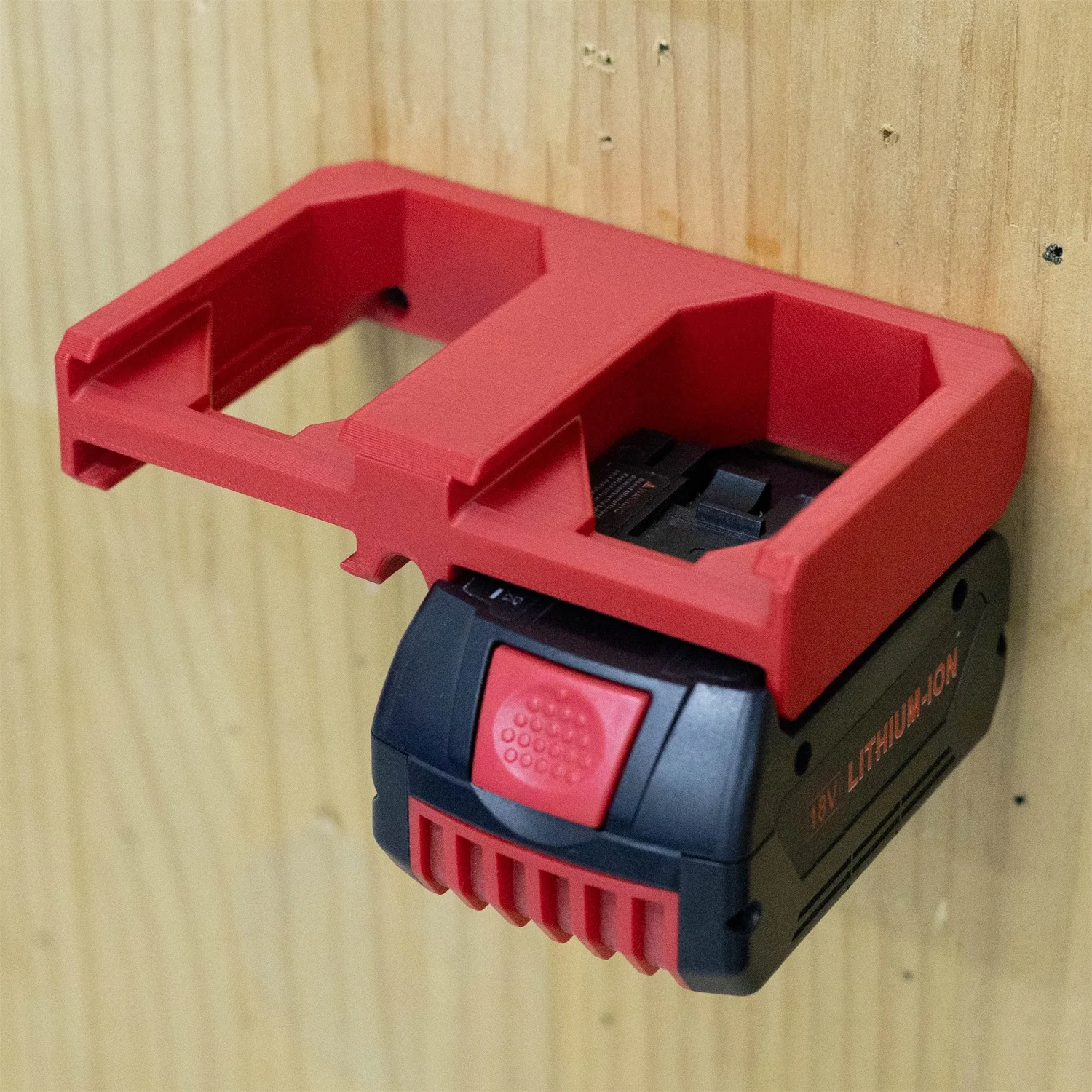 4‑Slot Battery Wall‑Mount Holder for Bosch 18V Lithium‑Ion Battery Storage Rack Battery Dock Organizer