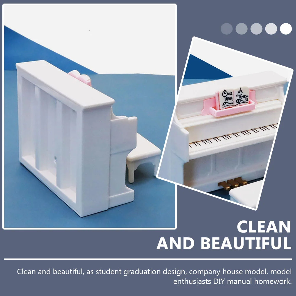 เปียโนขนาดเล็กของเล่นประณีตพลาสติก House nament เด็กตกแต่งภูมิทัศน์เครื่องประดับขนาดกะทัดรัด 3D Design Smooth