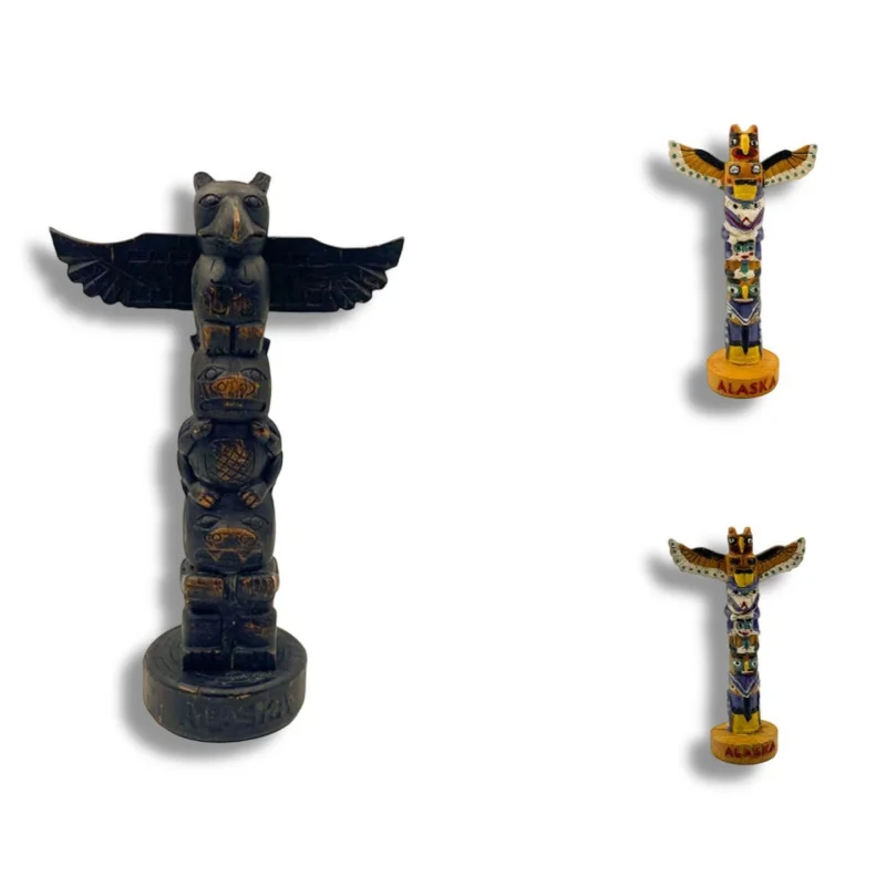 

North American Alaska Totem Ornament Scene Shooting Prop Soft Decoration Office Room Decor