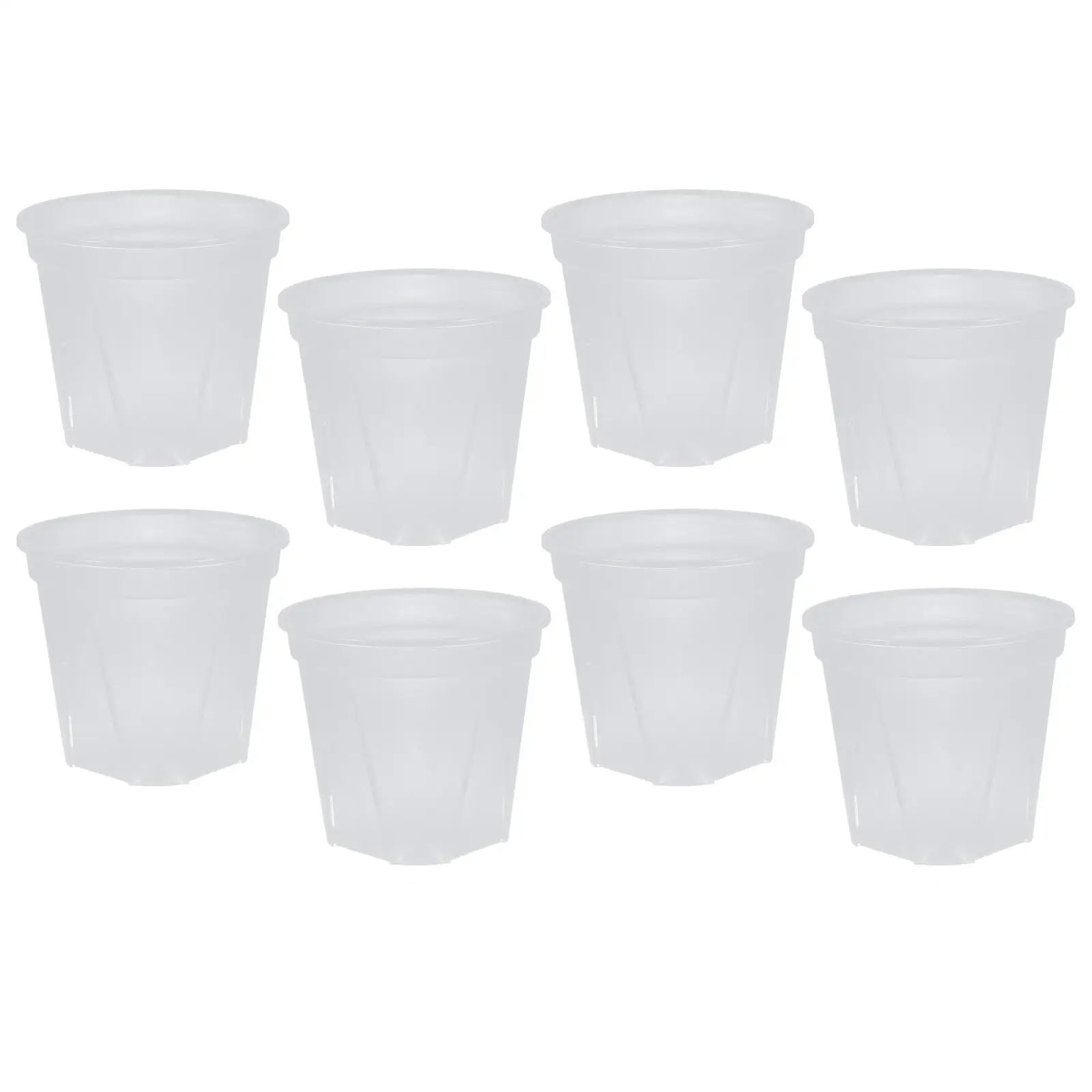 10 Pcs Transparent Rounded Pots 15cm Outer 14cm Inner 13 5cm High Root Control Breathable Flowerpots Suitable
