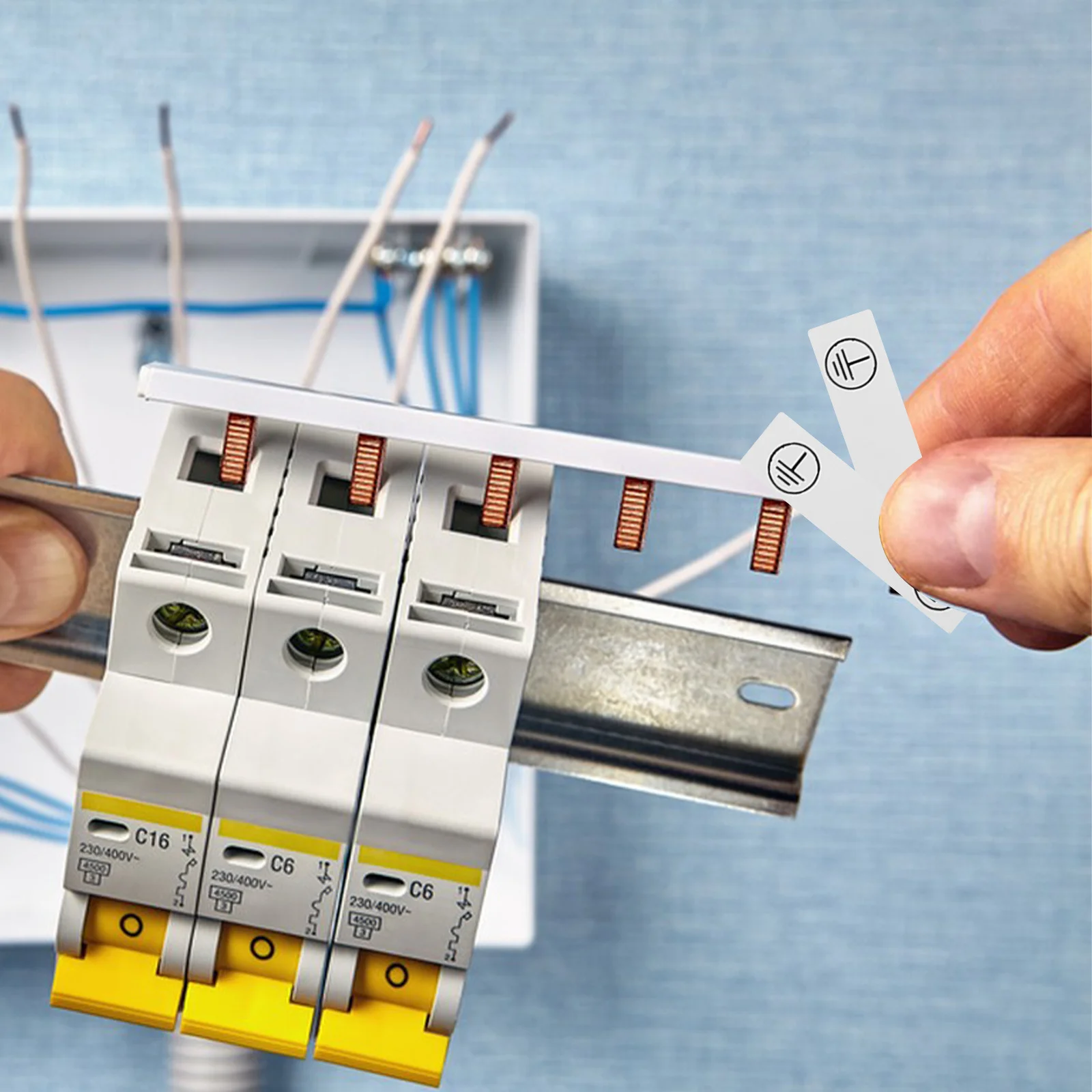 

100Pcs Electrical Safety Labels Ground Connection Stickers for Wire Identification High Adhesion Waterproof Warning Decals