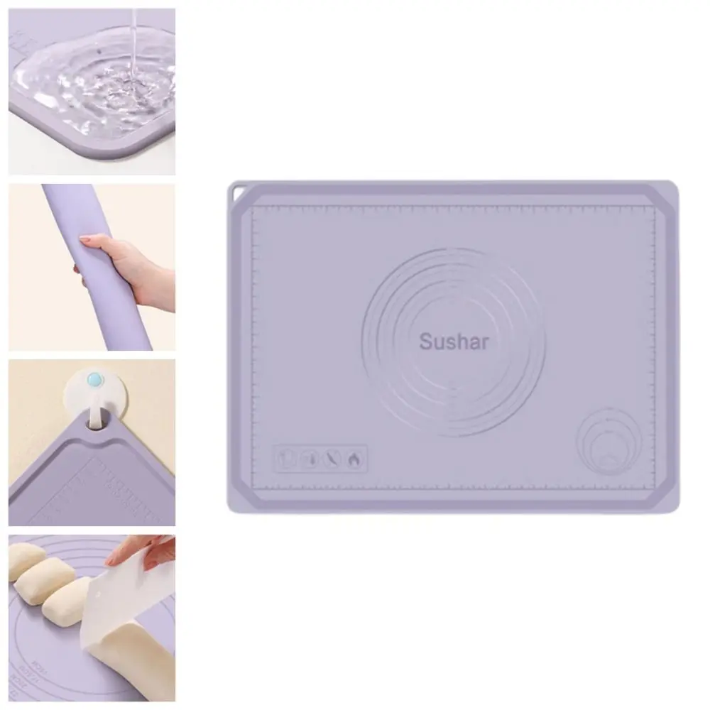 

Non-stick Kneading Rolling Pads Reusable Heat-resistant Pastry Kneading Mat with Scale Non Slip Rolling Dough Pads