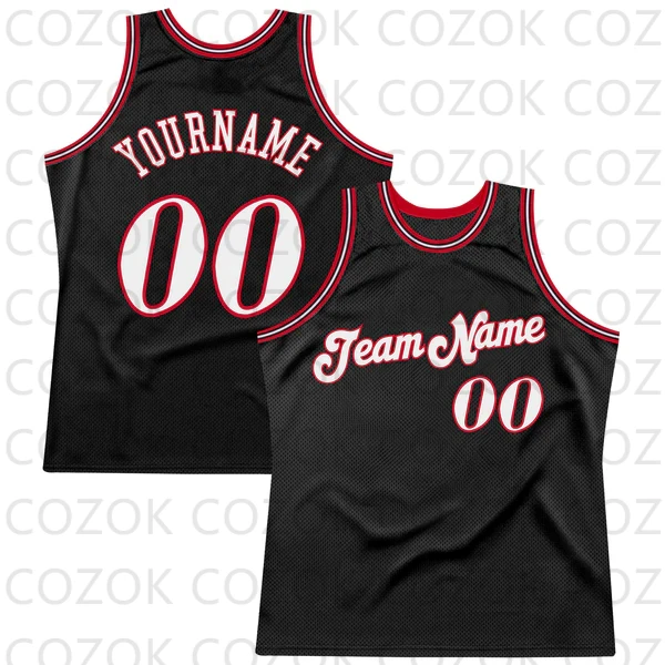 Custom Black Tellow Series Basketball Jersey Basketball Tank Tops O-neck for Men Personalized Team Unisex Top image 5