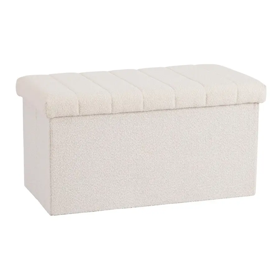 

Cushioned Fabric Ottoman Hidden Storage Chest Footrest Chair, Padded Seat for Bedroom, Dorm, Loft, Living Room, Entryway, Hallwa