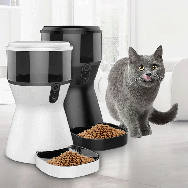 

4L Smart Timer Wifi Camera Voice Interaction Automatic Pet Feeder Machine Intelligent Timer Pet Feeder Automatic With Camera