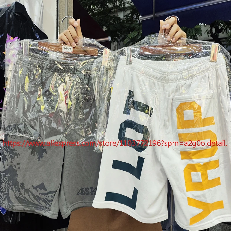 High-quality Stretch Waist Casual Pants THAT'S A AWFUL LOT OF COUGH SYRUP Shorts American Trend Brand Logo Print