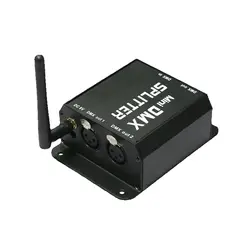 Wireless 2CH DMX Splitter 3Pin DMX512 Optical Distributor Amplifier for DJ Disco Wedding Stage Lighting Effect