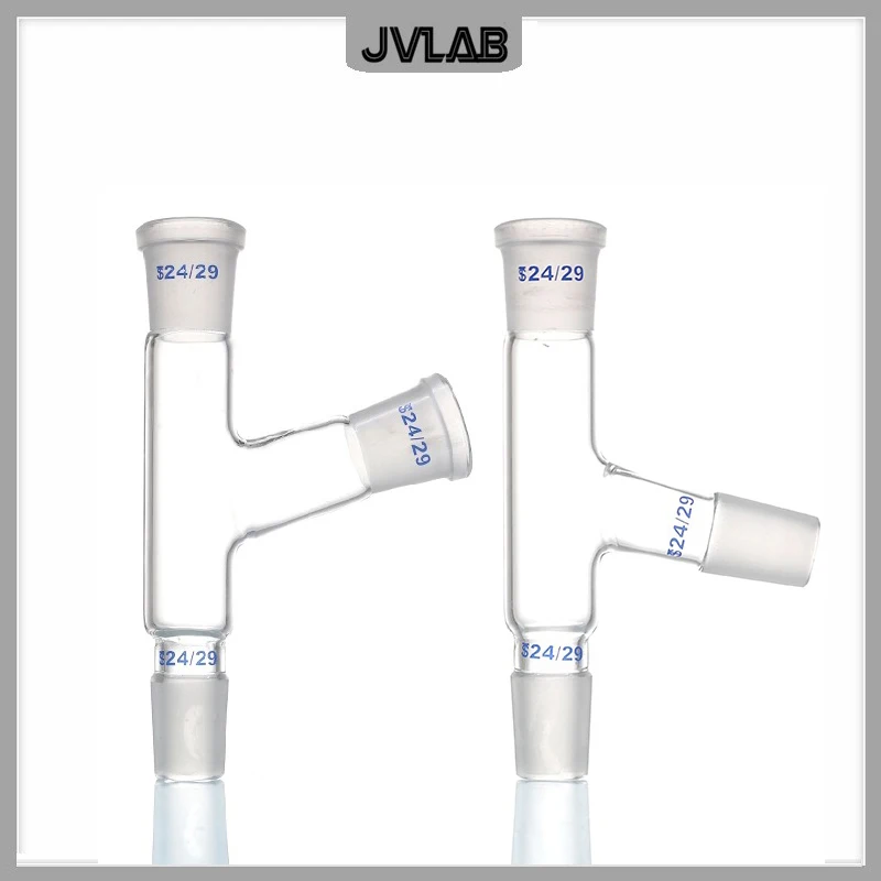 Głowica destylacyjna 75 stopni Adapter laboratoryjny do naczyń szklanych Podłącz kolbę i rurkę destylacyjną Kaliber 19 24 29 mm