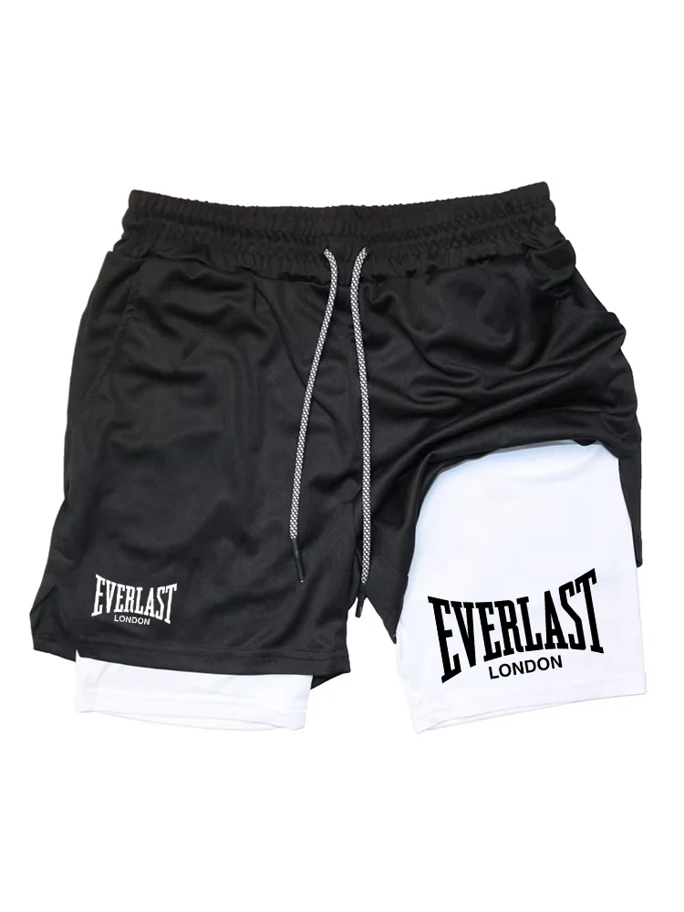 Men's Anime Hunter x Hunter Gym Shorts Bilayer 2-in-1 Breathable Quick-drying Absorb Sweat Sports Short Gym Jogging Pants df0591