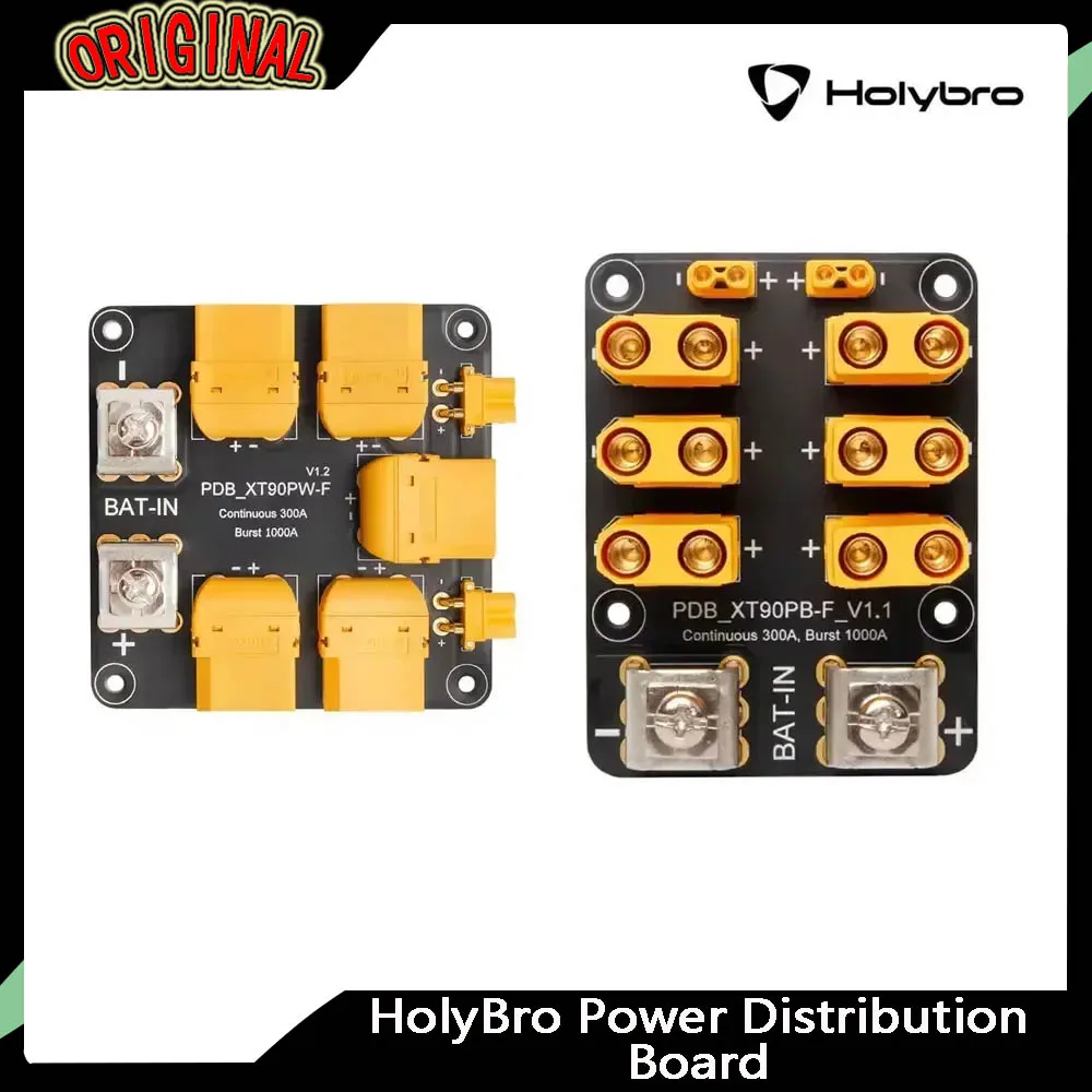 

HolyBro 300A PDB - Top Side Entry for FPV Drone Quadcopter - High-Current, 10 oz Copper, 2 XT30 Connectors
