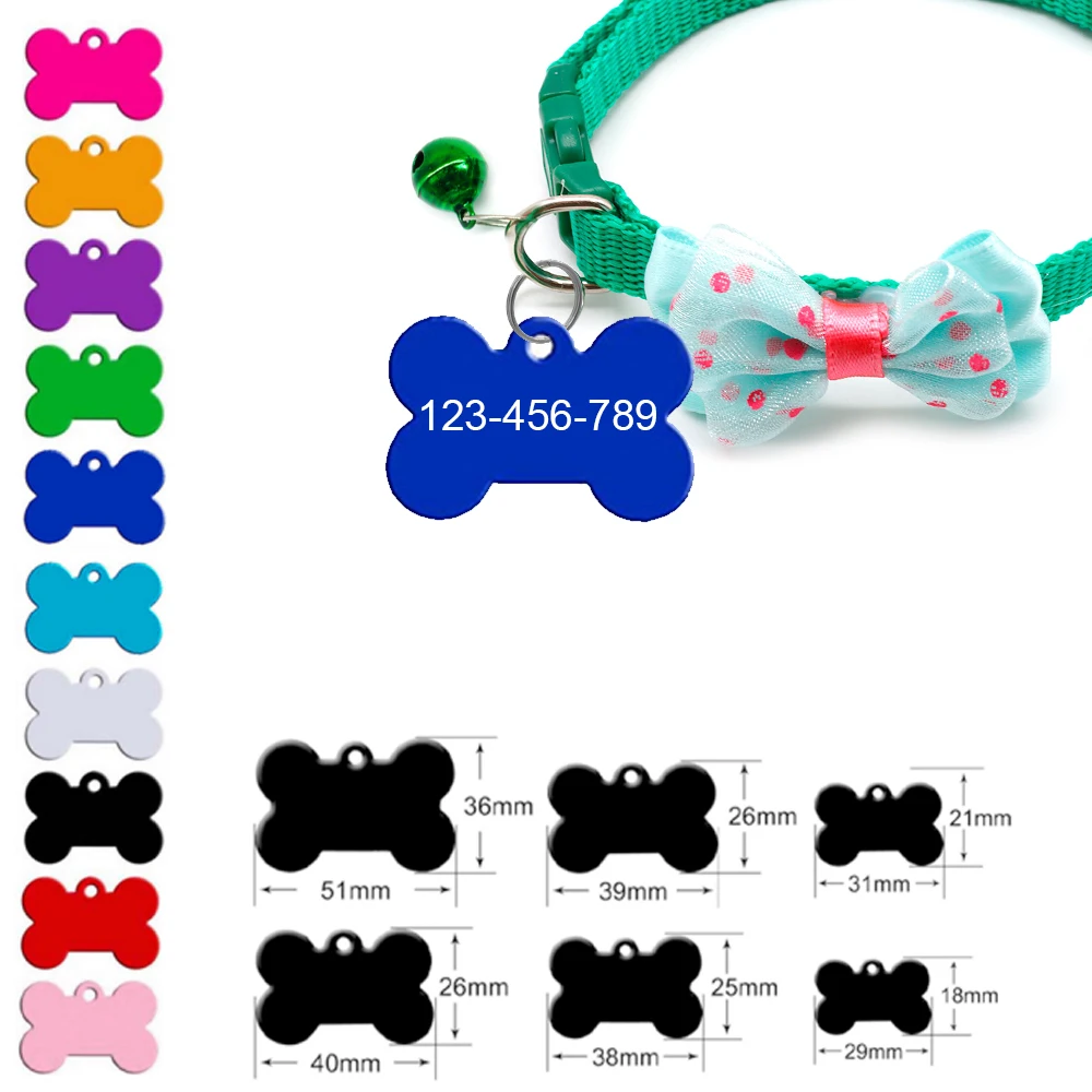 100 peças suprimentos para animais de estimação chaveiro de metal elegante etiqueta de cachorro em branco gravável a laser com identificação de gato personalizada pingente de coleira ao ar livre