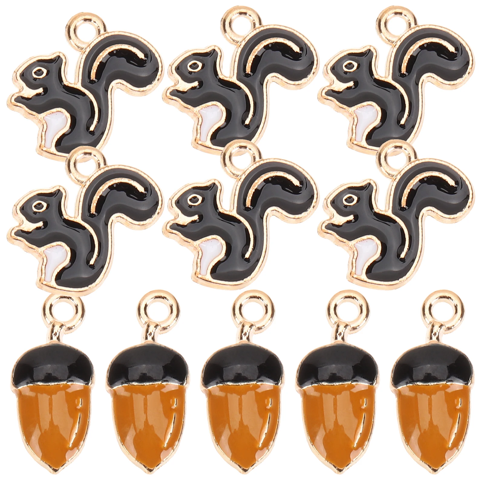 

20pcs Squirrel Pine Cone Pendant Charms Animal Metal Jewelry Making Crafts DIY Kits Bracelet Earring Accessories Projects