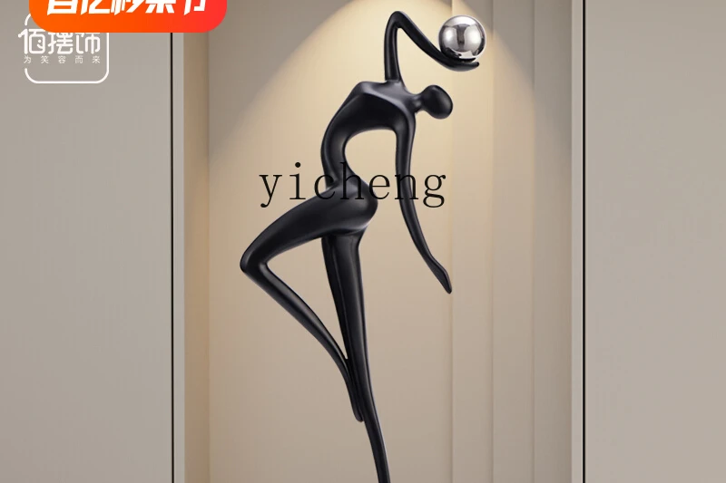 ZK Minimalist Art Figure Sculpture High Ornaments Living Room Entrance Niche Light Luxury Slender Crafts