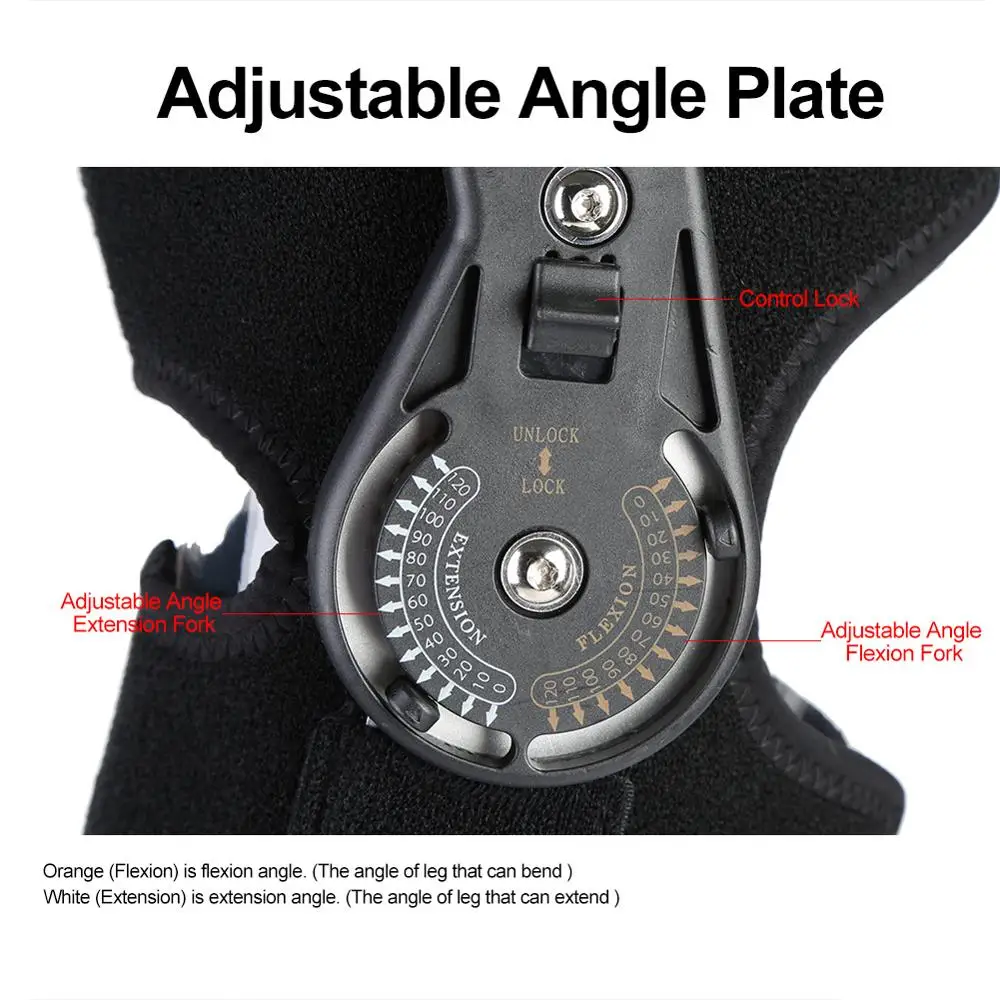 1 Piece NEW Knee Joint Brace Support Orthosis/Adjustable / Medical Ligament Sport Injury Splint Knee Fracture Protector S,M,L