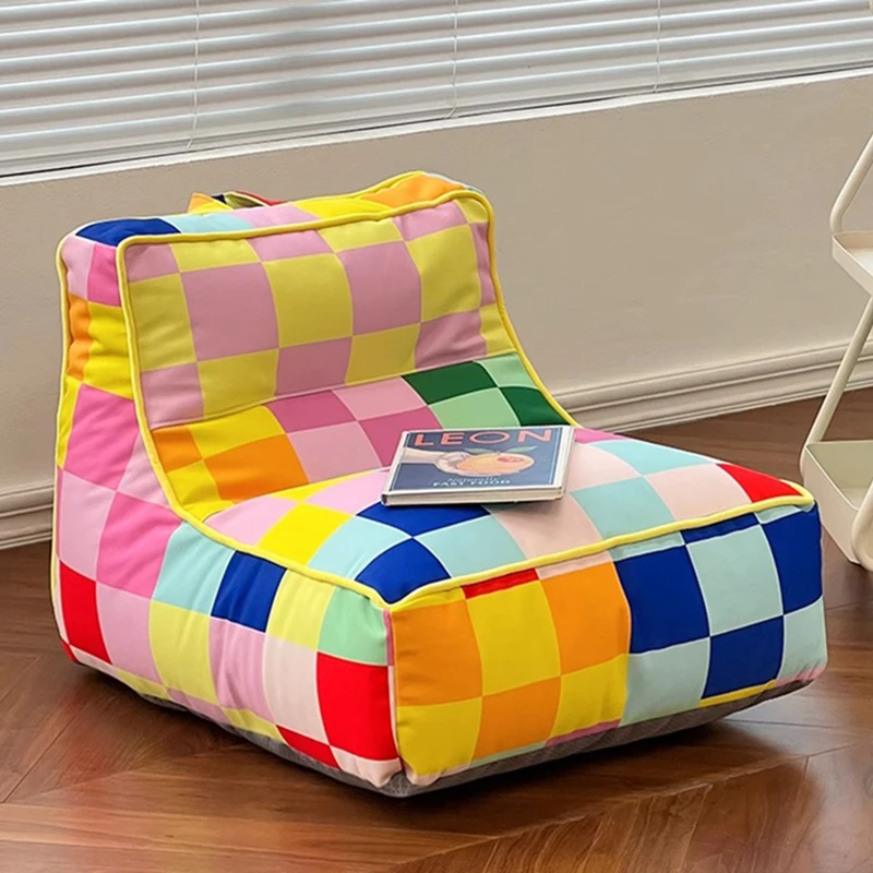 Creative Bean Bag Sofa Mosaic Lazy Sofas with Backrest Modern Single Chair for Living Room Lounge Chairs Balcony Furnitures