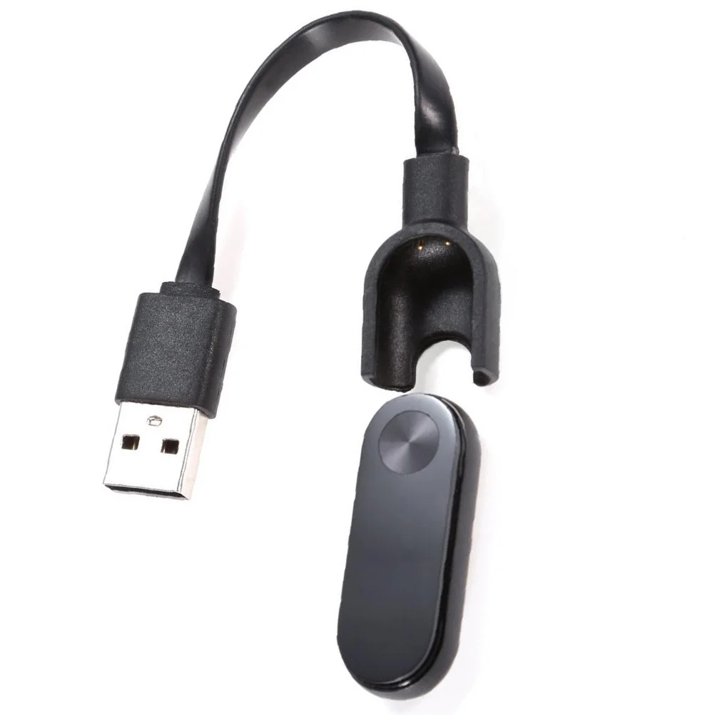 

2 Charging Cable Tpe Flat Usb For Fitness Bracelet Black Portable Power Cord Computer