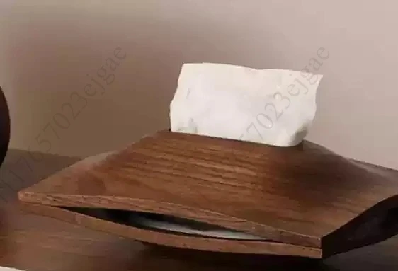 Luxury Solid Wood Tissue Box Living Room Paper Box Household Black Walnut Paper Wood Box Office Coffee Table Desk Decoration