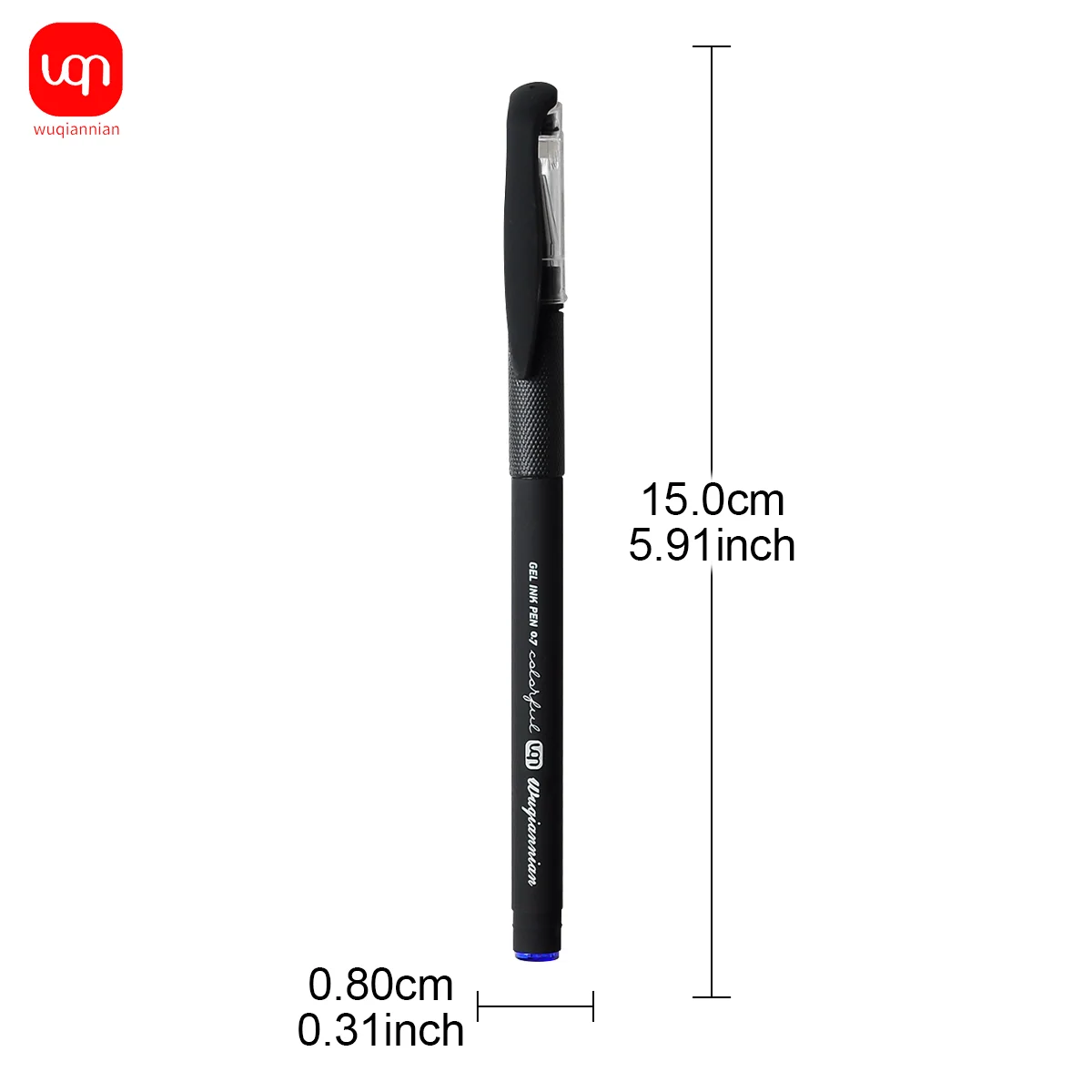 WQN 3/6/12 Bolígrafo negro de 0,7mm, portalápices de plástico, tacto cómodo, escritura suave, bolígrafo de examen de tinta negra