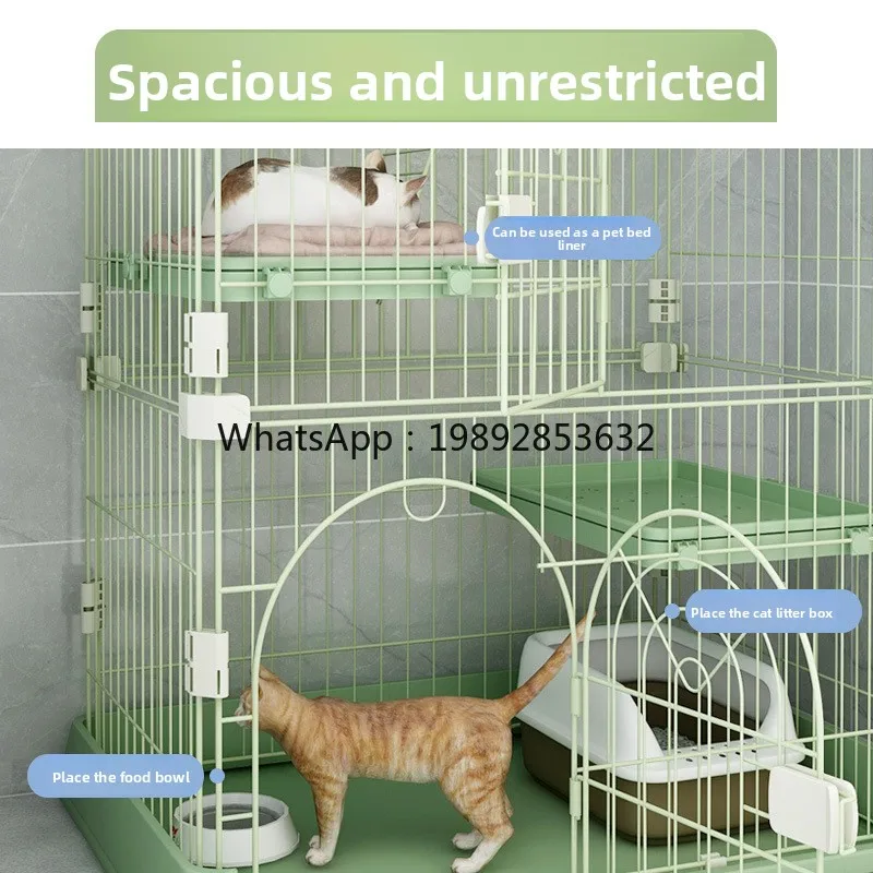 LYY Cat Cage Cat Villa Home Indoor with Toilet Extra Large Free Space Small Cat House