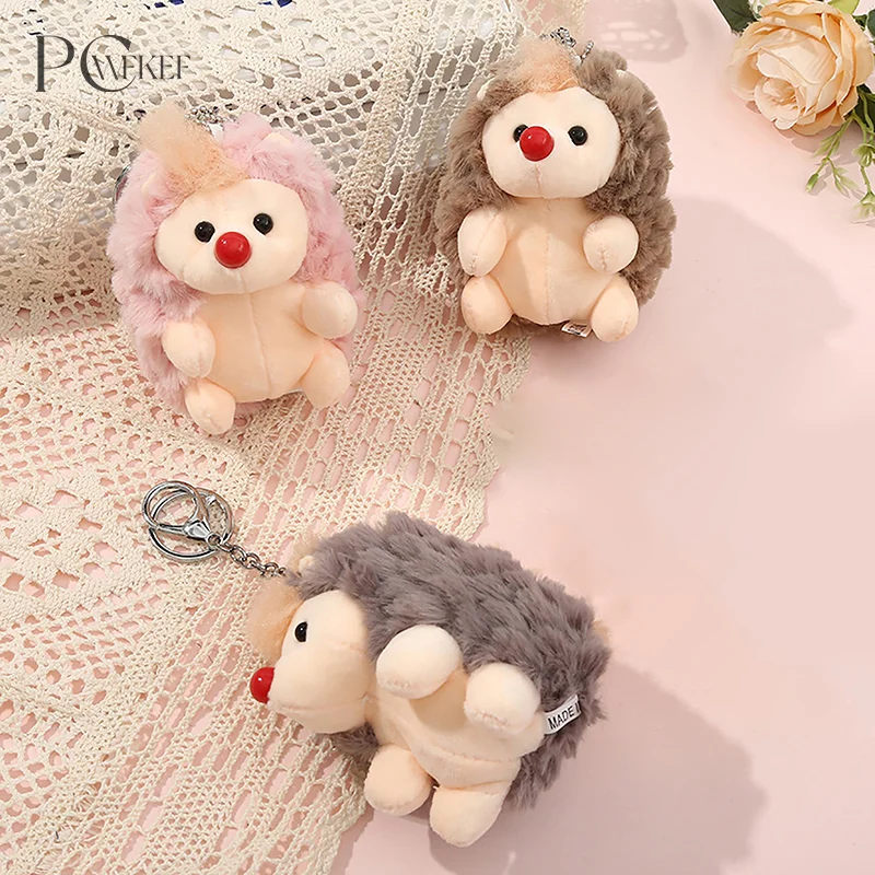 

12cm Cute Little Hedgehog Pendant Key Chain Plush Toy Doll Pendant Bag Decoration Toy Hanging Ornament Gift For Children