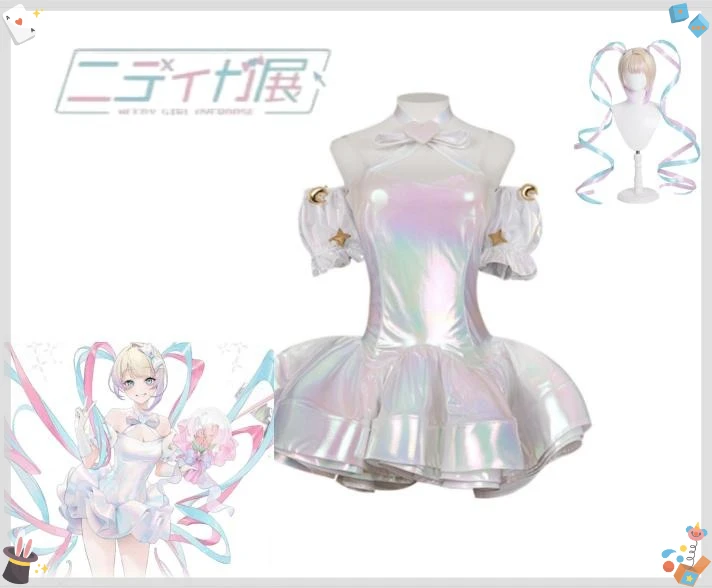 

KAngel NGO Tennouji Cosplay Costume Lolita KAngel Girls Dress Wig for Halloween Worn By A Streamer Girl with Severe Dependence