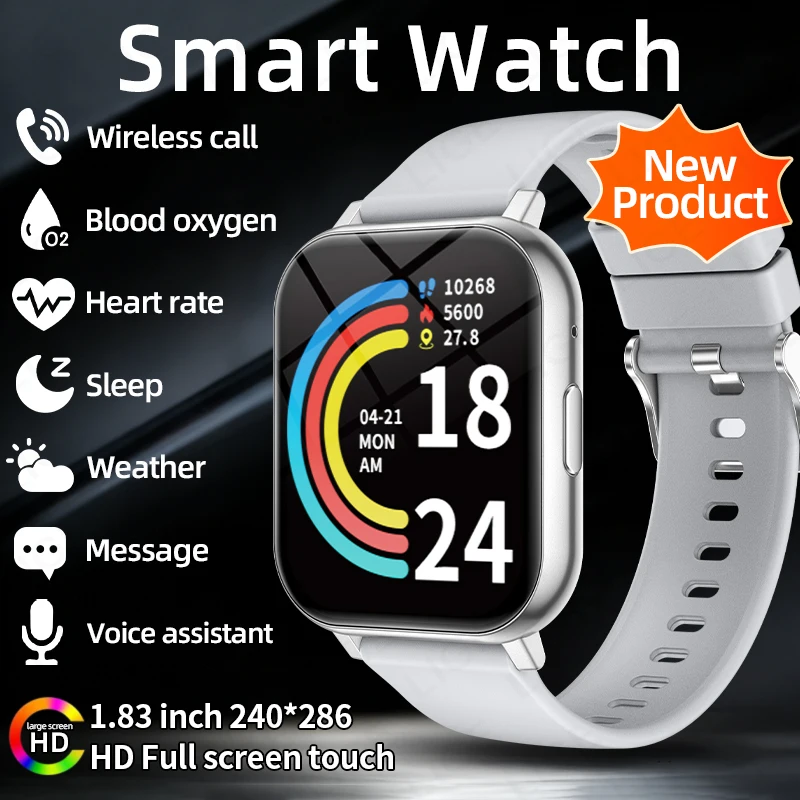 

LIGE Ultra Smart Watch 1.83-inch HD Screen For Men Women Outdoor Sports Fitness Health Monitoring Smartwatch Heart Rate 2026 New