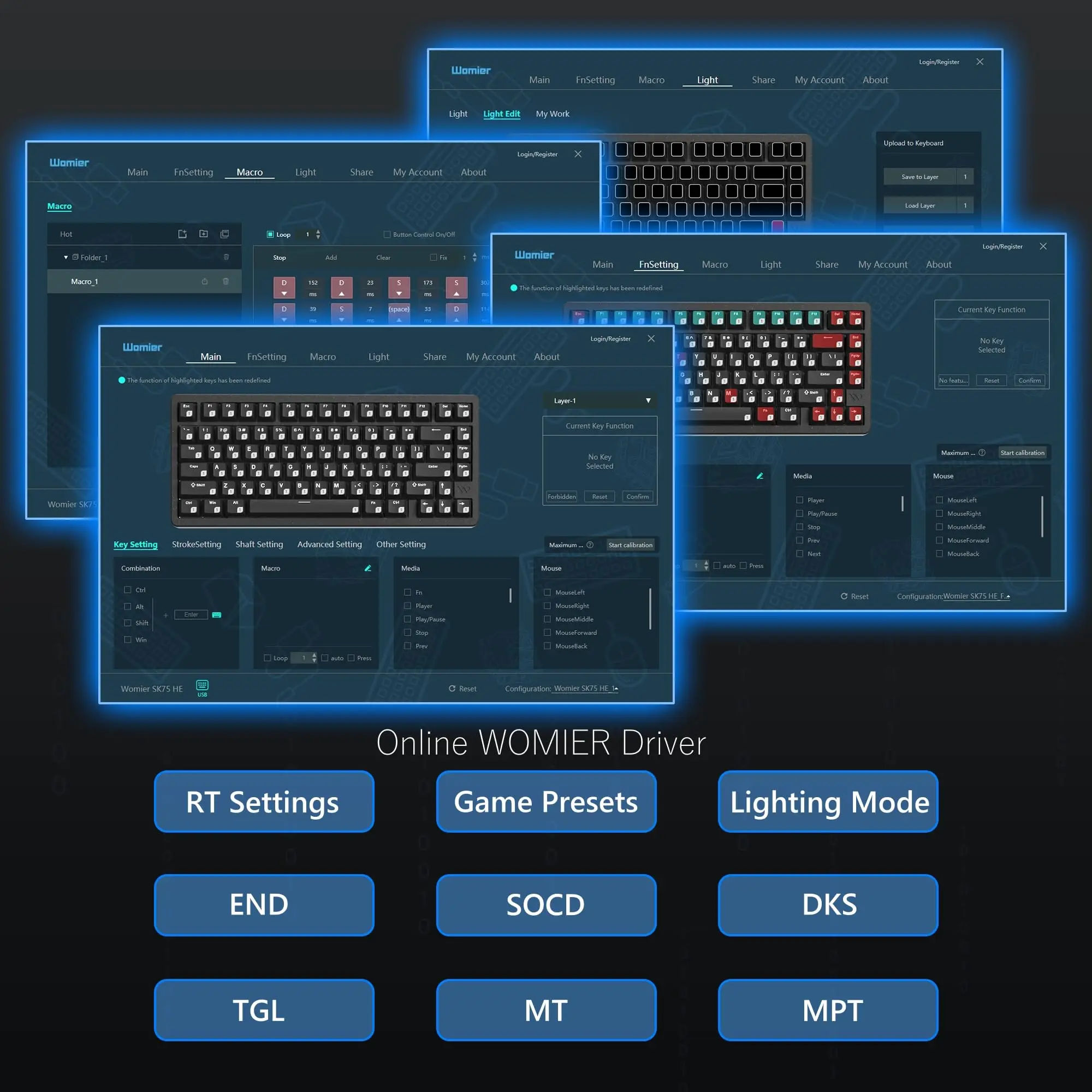 [動作確認済み] Womier SK75 ブルー Amazon | Womier SK75 75% キーボード フルアルミニウムワイヤレス