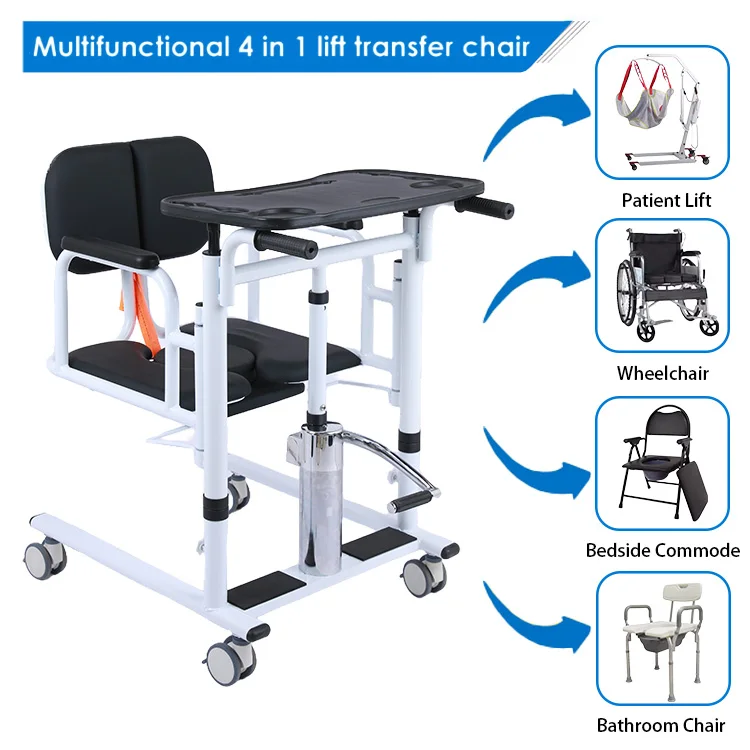 Multifunctional Rehabilitation Equipment Manual Disabled Patient Lift Transfer Chair For Old People