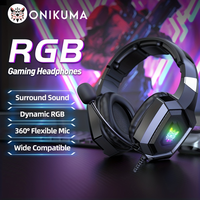 ONIKUMA K8 RGB Super Bass Noise Cancelling Headphones 7.1 Gaming Headset with microphone