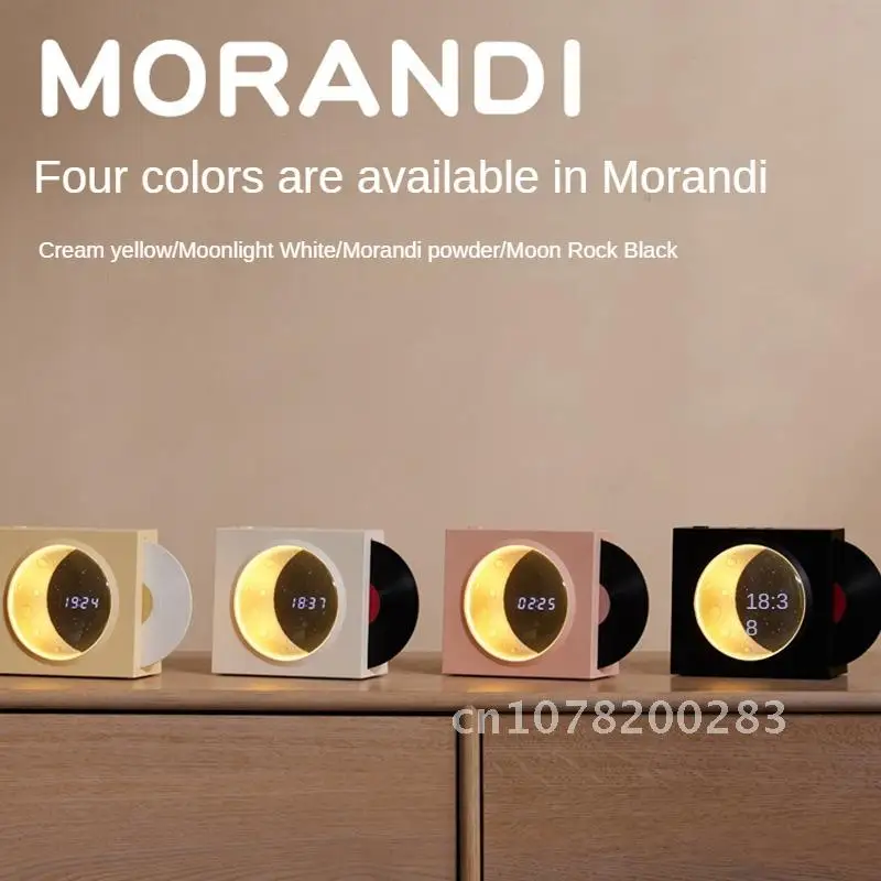 

Range Vintage Vinyl Record Player Moon Bluetooth Speaker High Definition Sound Quality Charg Music Moon Clock Starry Sky Light