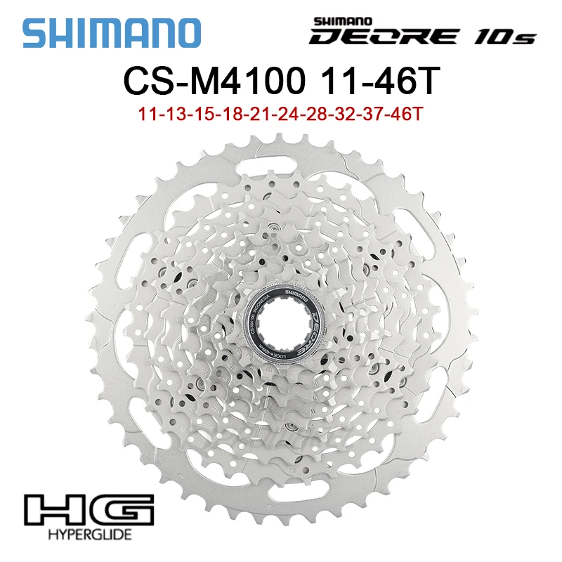 Shimano Deore M4100 10S Groupset CS-M4100 MTB Cassette 11-42/46T Freewheel HG54 HG95 CN-6701 KMC X10 Chain MTB 10V Set