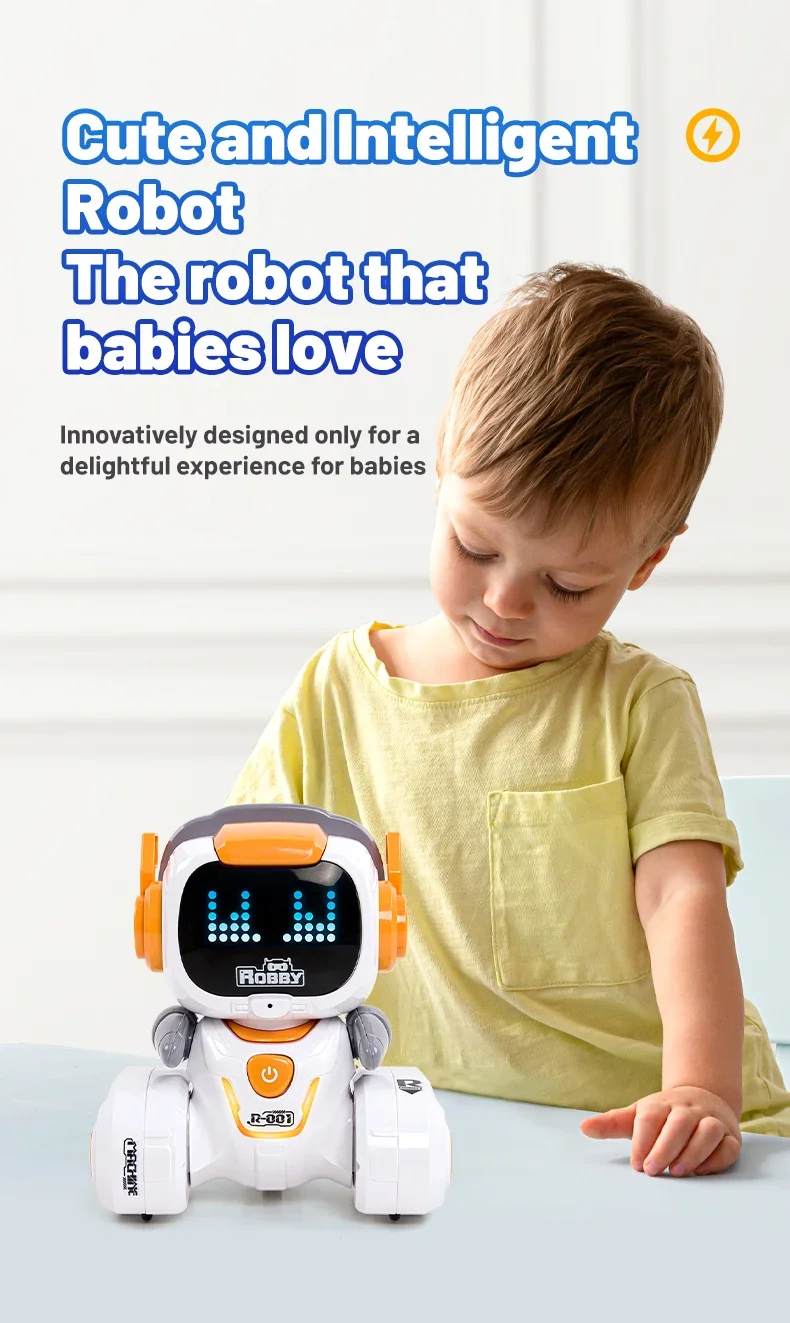 الذكية الرقص الموسيقى الكهربائية RC لعبة روبوت 2.4G السيارات التجريبي اللمس الاستشعار الإضاءة الملونة التحكم عن بعد روبوت لعبة تعمل بالريموت هدايا الاطفال