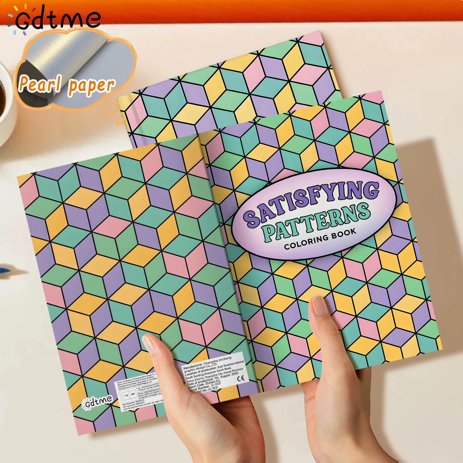 Muster-Malbuch für Erwachsene, Stressabbauendes & Achtsamkeitsförderndes Zeichenbuch, DIY Kreative Kunsttherapie-Seiten – Detail 3