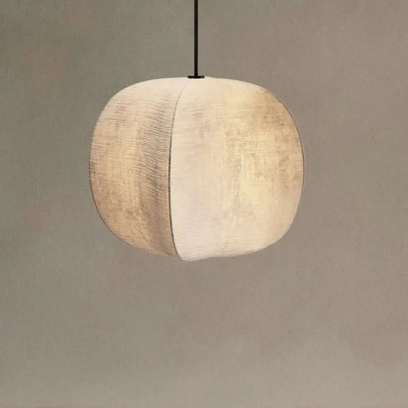 

Wabi Sabi Style Living Room Chandelier Villa New Chinese Zen Style Homestay Cage Lamp Japanese Creative LED Lighting Fixtures