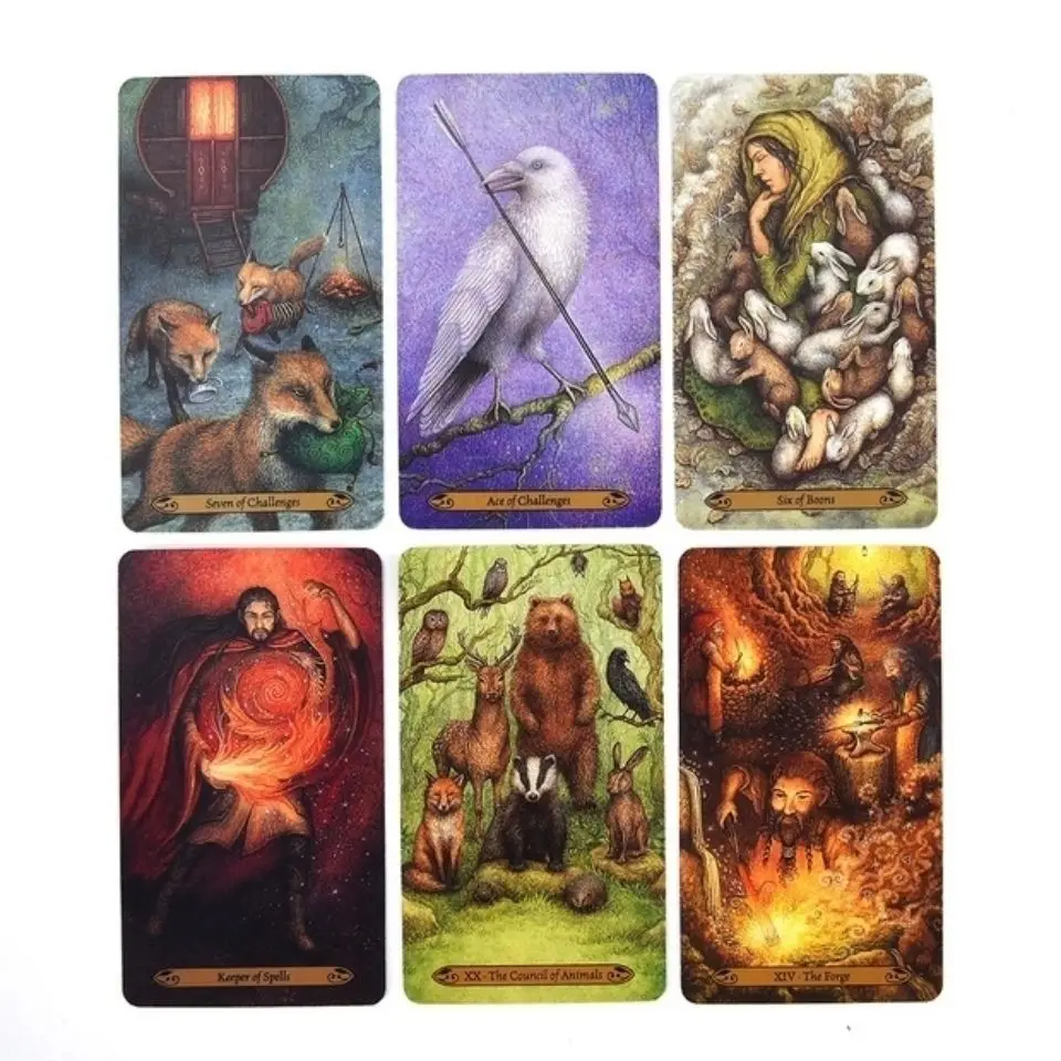 78pcs Forest of Enchantment Tarot Cards Deck Game English Broad Game Tarot Board Deck Games Divination Cards