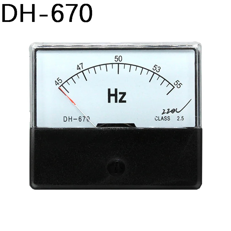 

NEW DH-670 Pointer type frequency meter DH-670 45-55HZ 380V 220V 100V Hertz meter