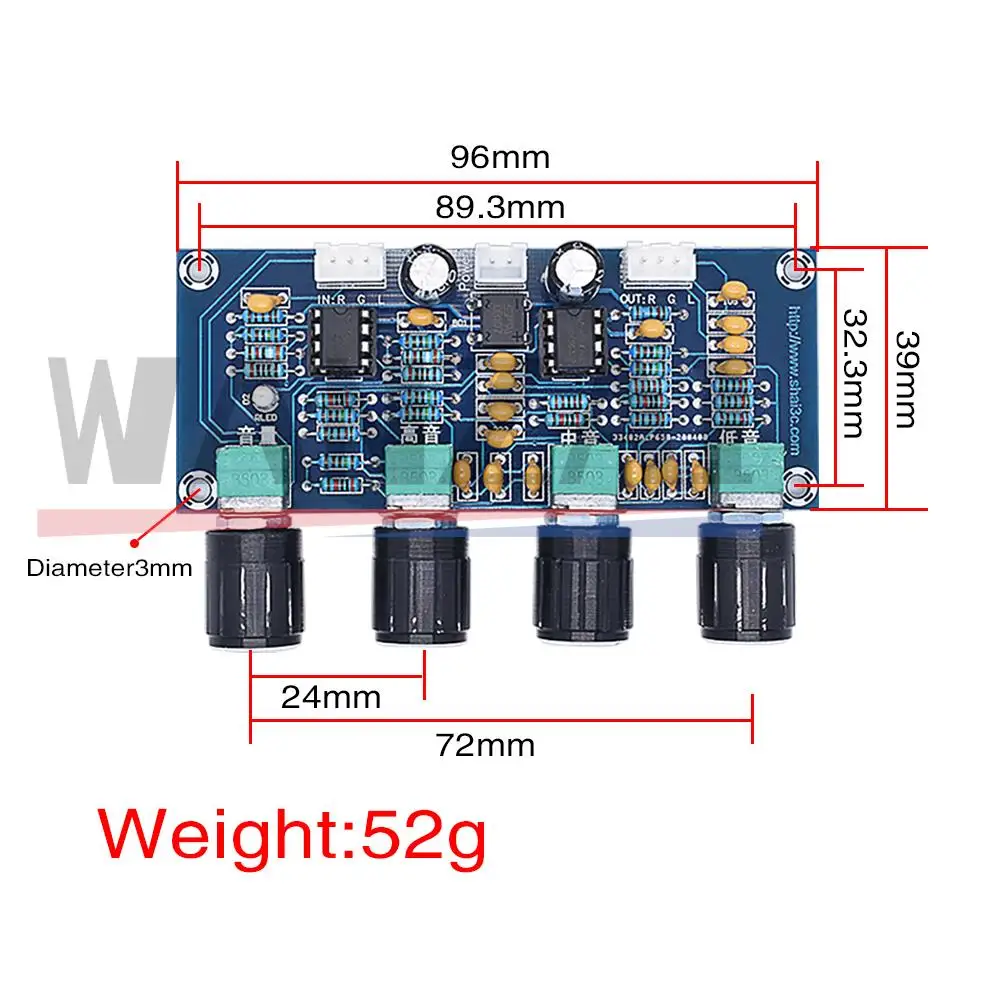 XH-A901 NE5532 Tone Board preamp Pre-amp With treble bass volume adjustment pre-amplifier Tone Controller For amplifier Board