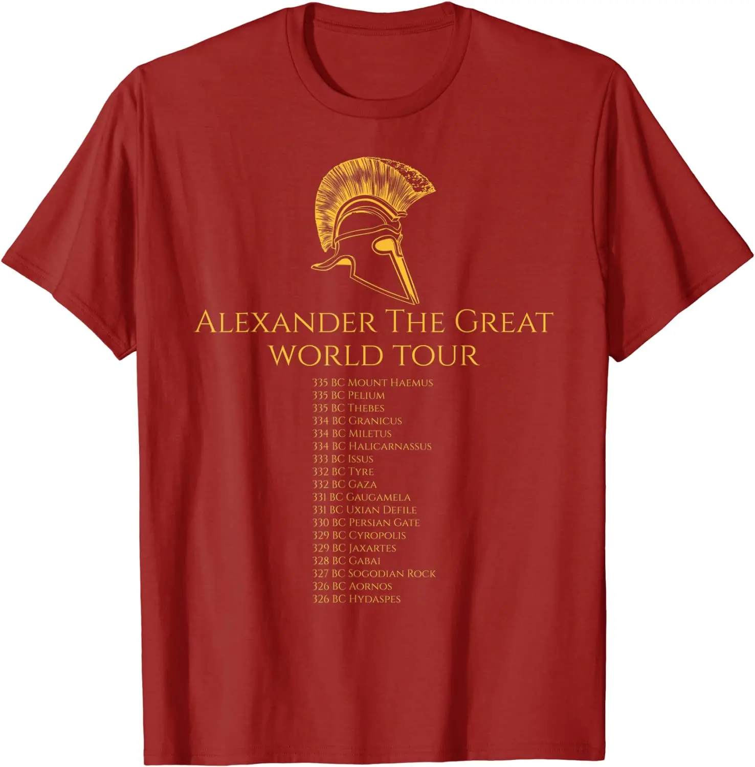 Classical Greek History - Alexander The Great World Tour T-Shirt Short Sleeve Casual Cotton O-Neck Summer Tees