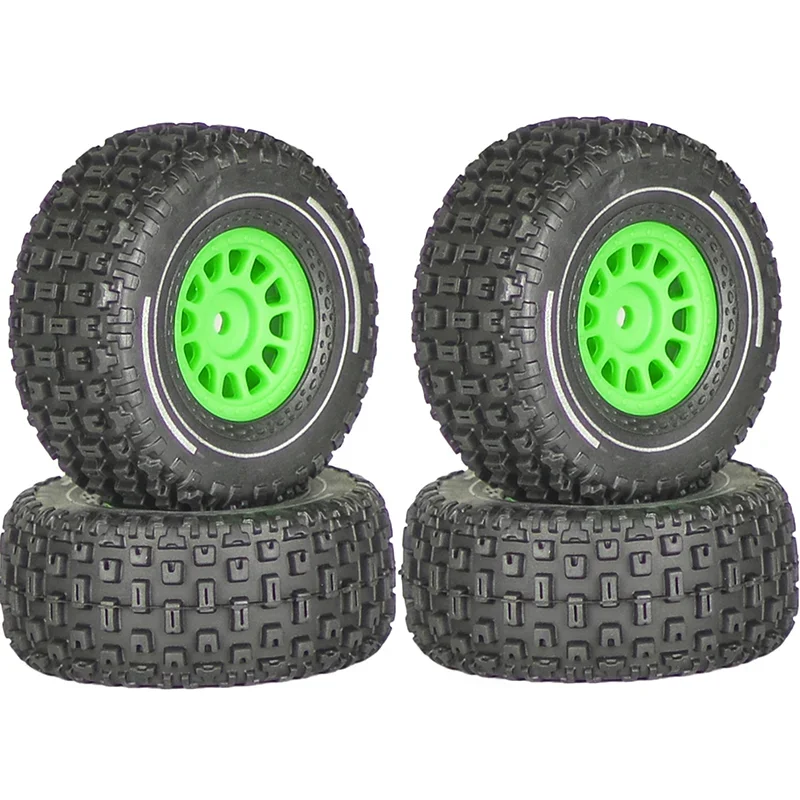 Mini Mojave Grom 4pcs Plastic Wheels Rims with Rubber Tires for Arrma RC Car 1/16 Mojave Grom 4X4 Desert Truck Upgrade Parts view 6
