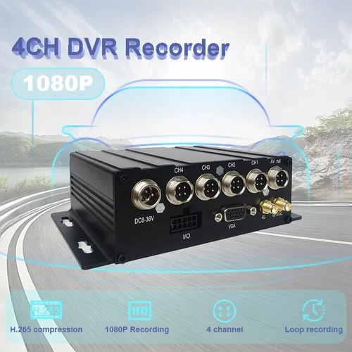 Imagen 2 del producto Nuevo producto 4 canales 1080P coche vehículo autobús maletero 4CH MDVR GPS 4G SD MDVR