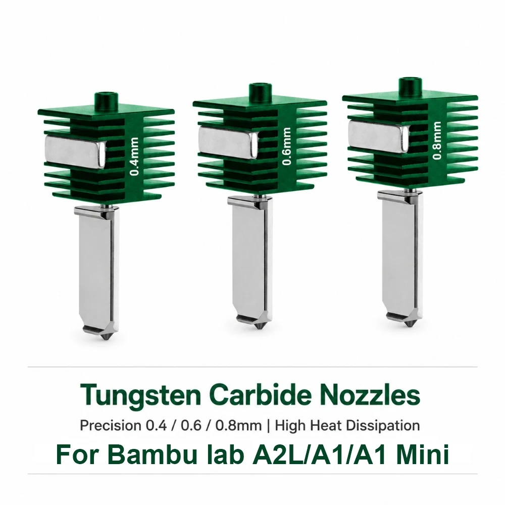 Upgraded Integrated Hotend For Bambu Lab A2L Tungsten carbide Nozzle For Bambu Lab A1/A1 Mini Fast Speed Hot End Assembly