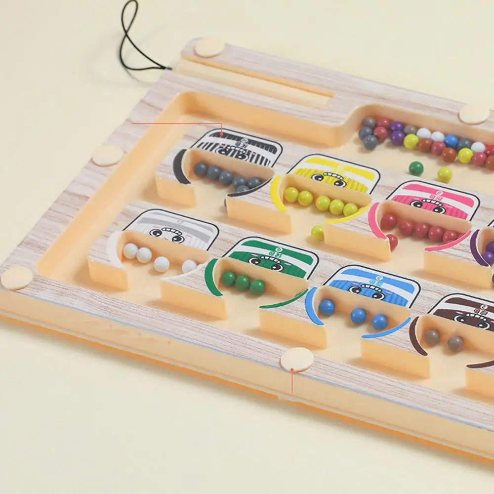 Labirinto di ordinamento dei colori magnetici 2 in 1 e tavolo da disegno Numero di corrispondenza Apprendimento Conteggio Attività prescolare Giocattoli Montessori per bambini