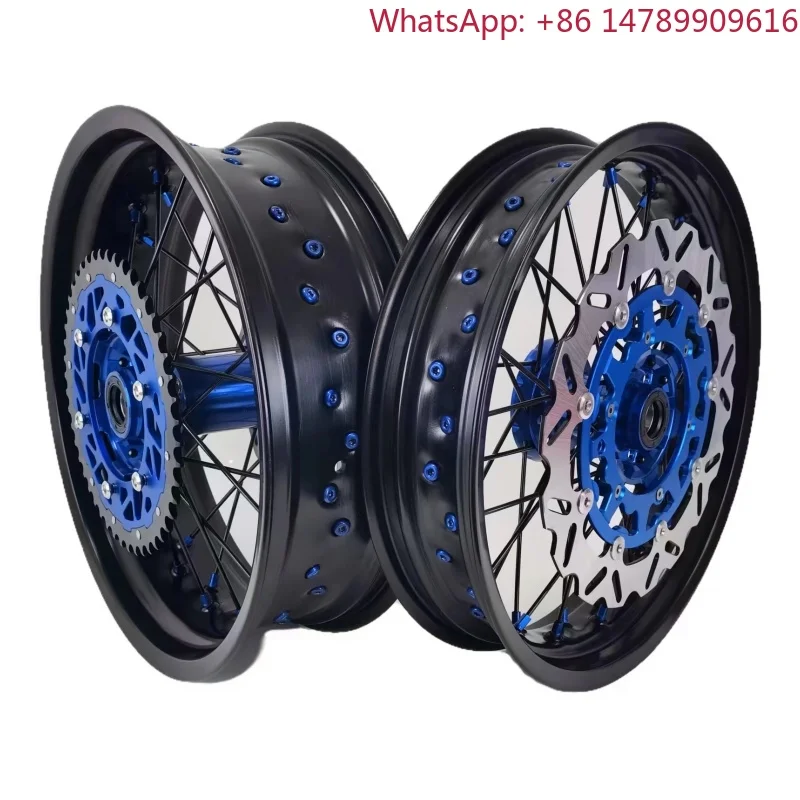 Wholesale Aluminum Alloy 17 Inch Supermoto Wheels CNC Rim For [Model] Dirt Bike Motorcycle Spare PartsCustom Size Available