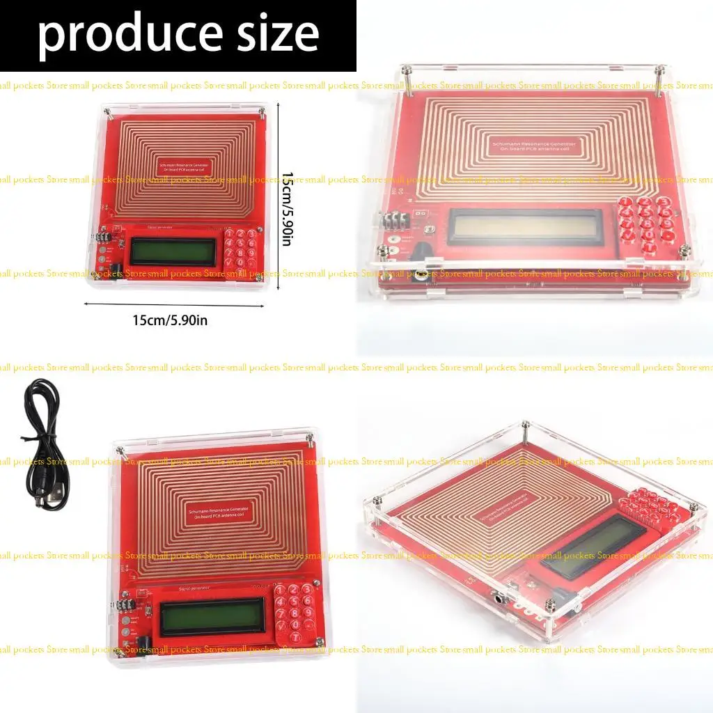 

R1WD Регулируемая частота 0,1 Гц-99999 Гц Генератор волн Шумана 5,5x2,1 Источник питания Генератор синусоидальных волн с корпусом