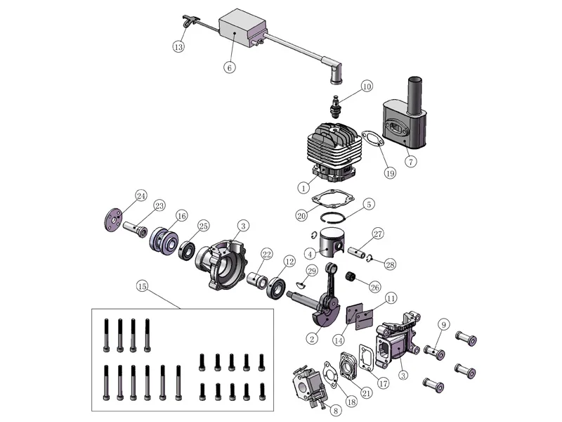 Поршневые кольца DLE30/DLE60