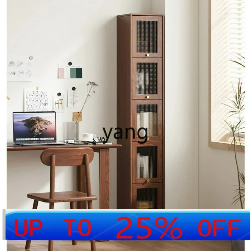 LTT solid wood simple floor narrow cabinet crevice storage rack
