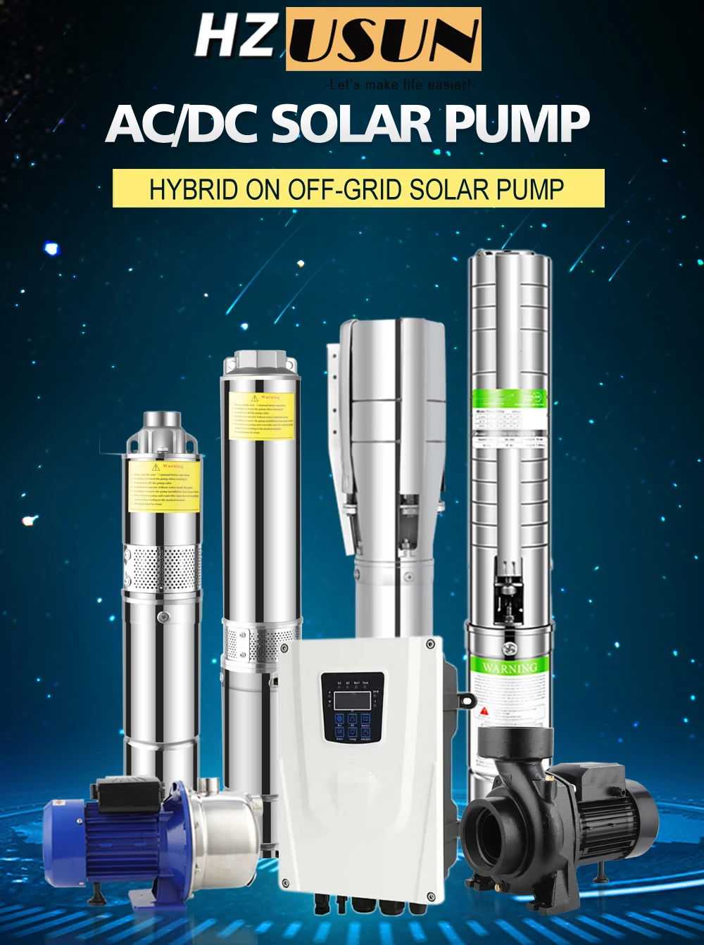 

2HP солнечный двигатель переменного тока, погружной водяной насос для сельскохозяйственного орошения, 4-дюймовый Bomba De Riego Centrifuga Solar Pozo Profundo