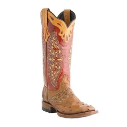 Nuevas botas hasta la rodilla, zapatos de mujer a la moda, tacones bajos de cuero bordado, botas de montar de vaquero occidental, calzado femenino de talla grande 43